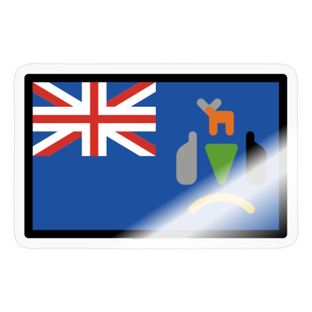 Flag: South Georgia & South Sandwich Islands Moji Sticker - Emoji.Express - transparent glossy