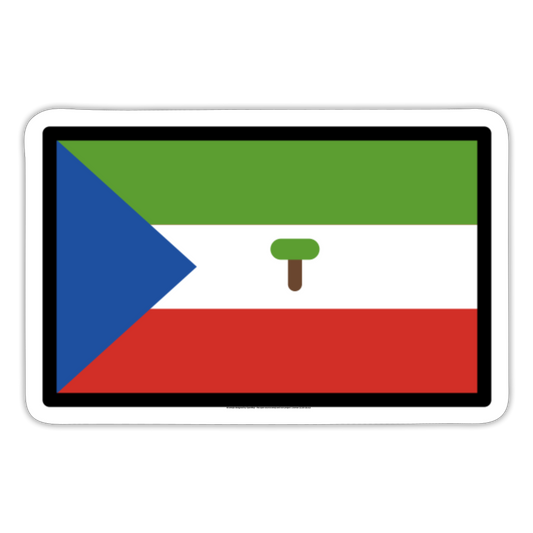 Flag: Equatorial Guinea Moji Sticker - Emoji.Express - white matte