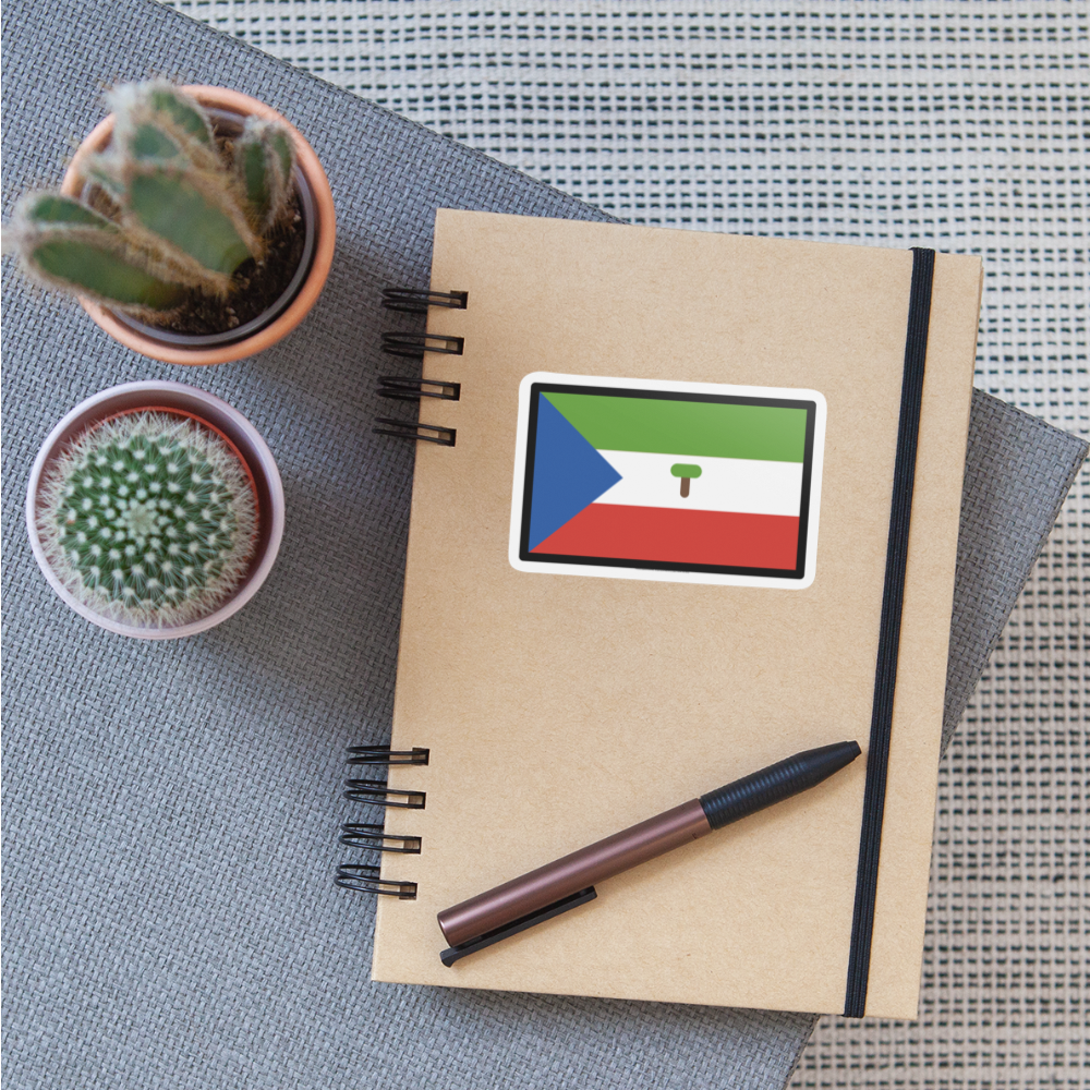 Flag: Equatorial Guinea Moji Sticker - Emoji.Express - white matte