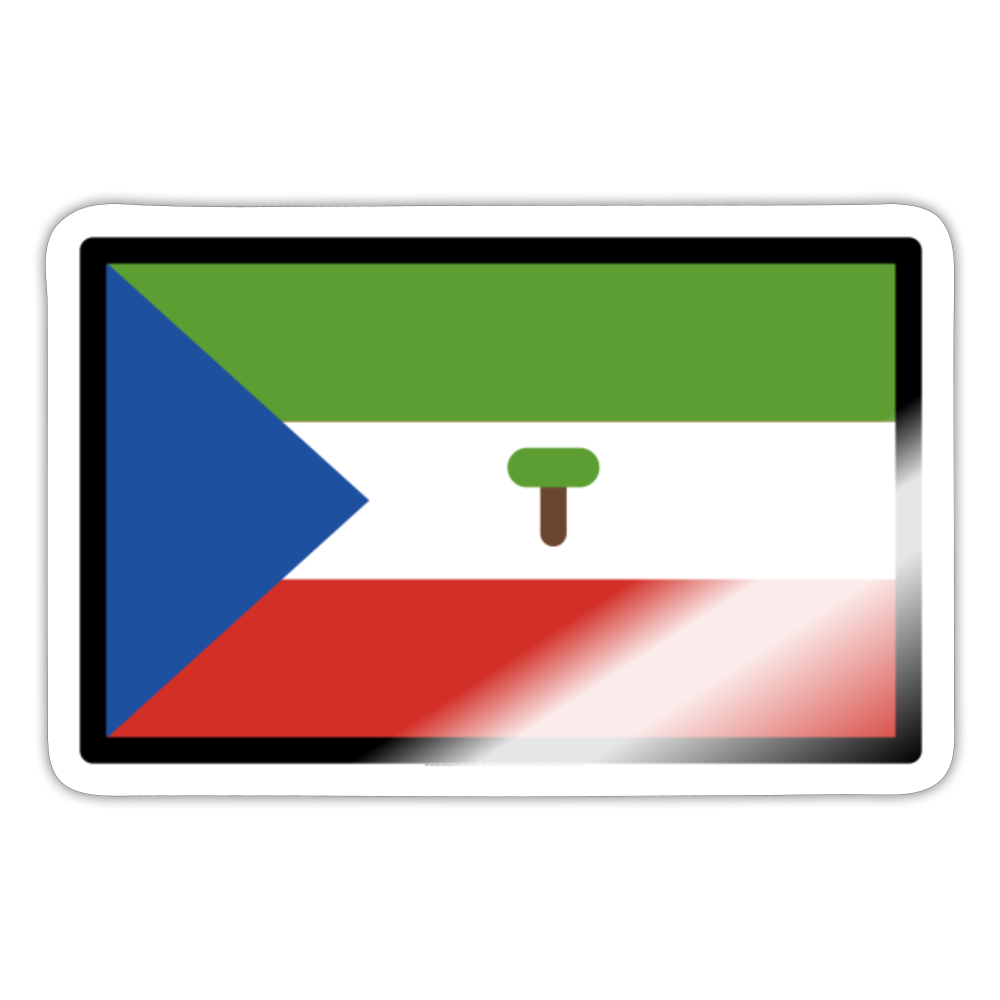 Flag: Equatorial Guinea Moji Sticker - Emoji.Express - white glossy