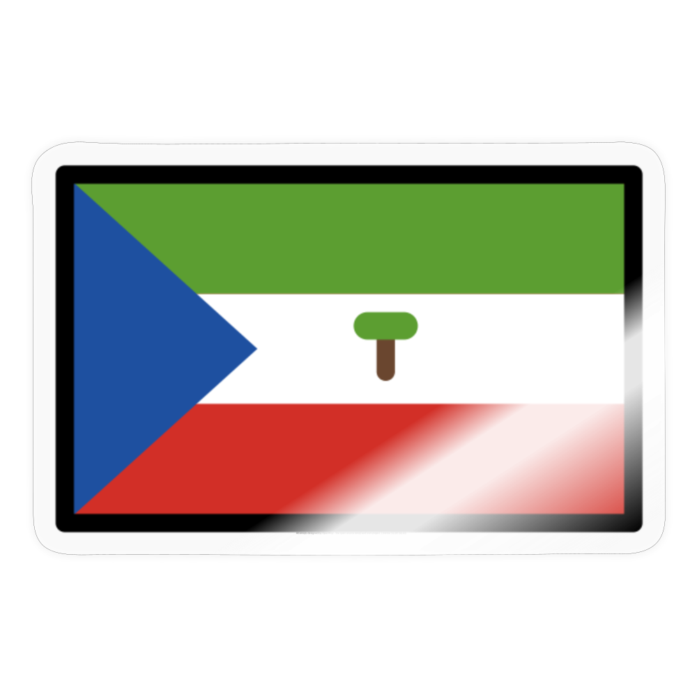 Flag: Equatorial Guinea Moji Sticker - Emoji.Express - transparent glossy