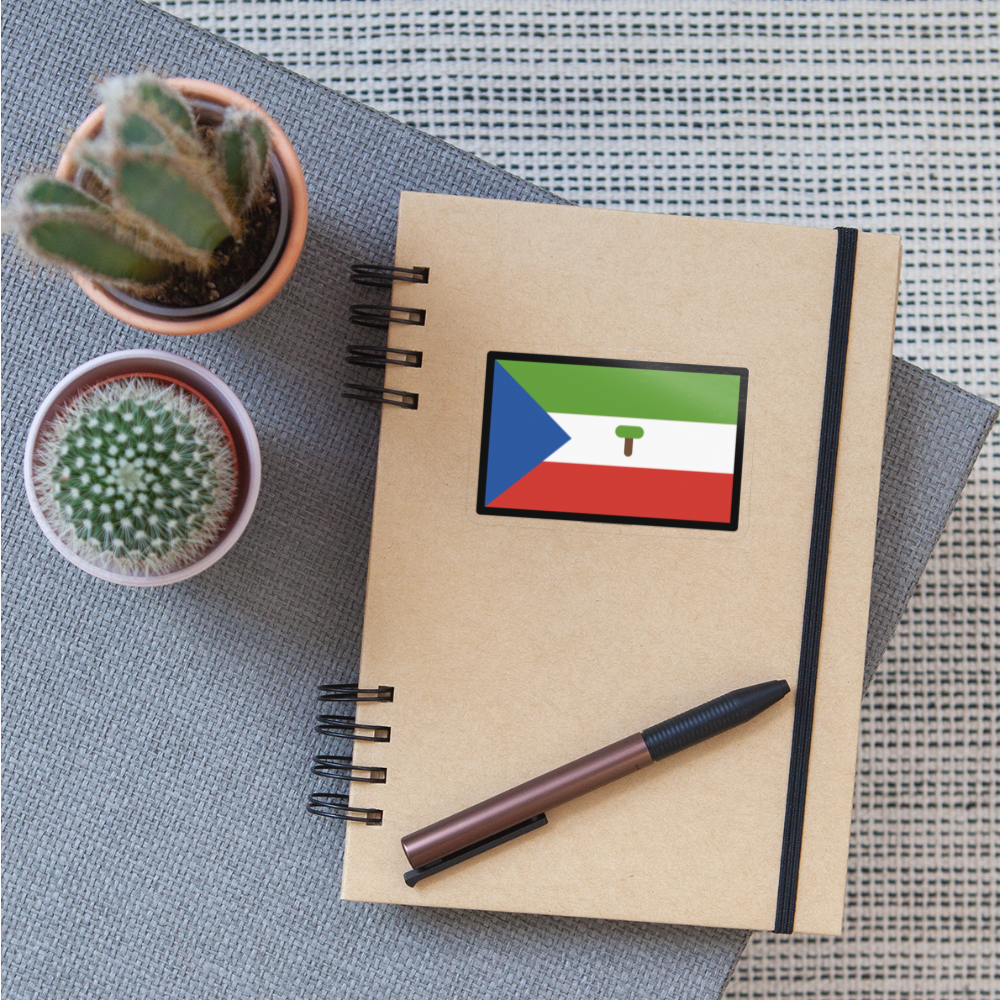 Flag: Equatorial Guinea Moji Sticker - Emoji.Express - transparent glossy