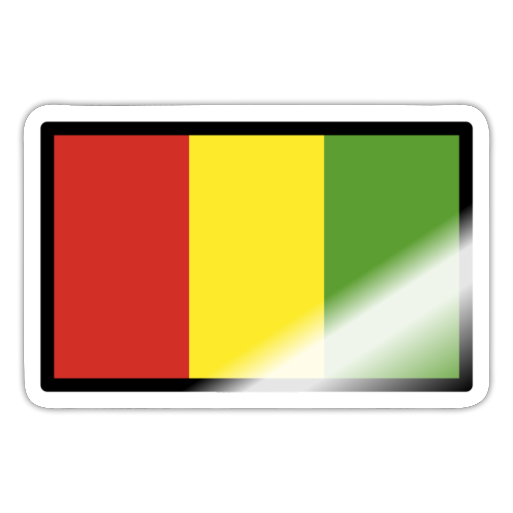 Flag: Guinea Moji Sticker - Emoji.Express - white glossy