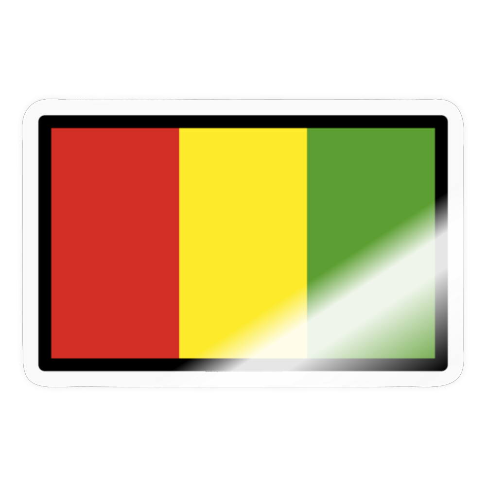 Flag: Guinea Moji Sticker - Emoji.Express - transparent glossy