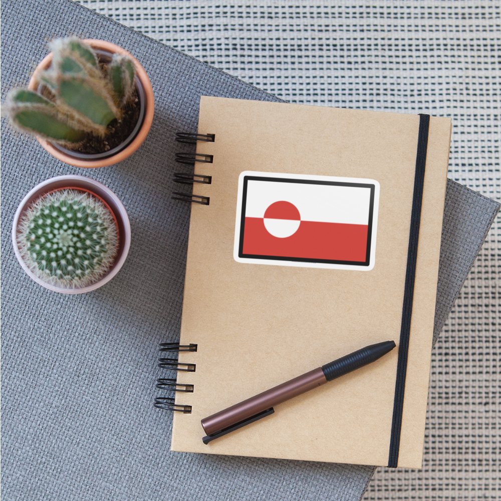 Flag: Greenland Moji Sticker - Emoji.Express - white matte