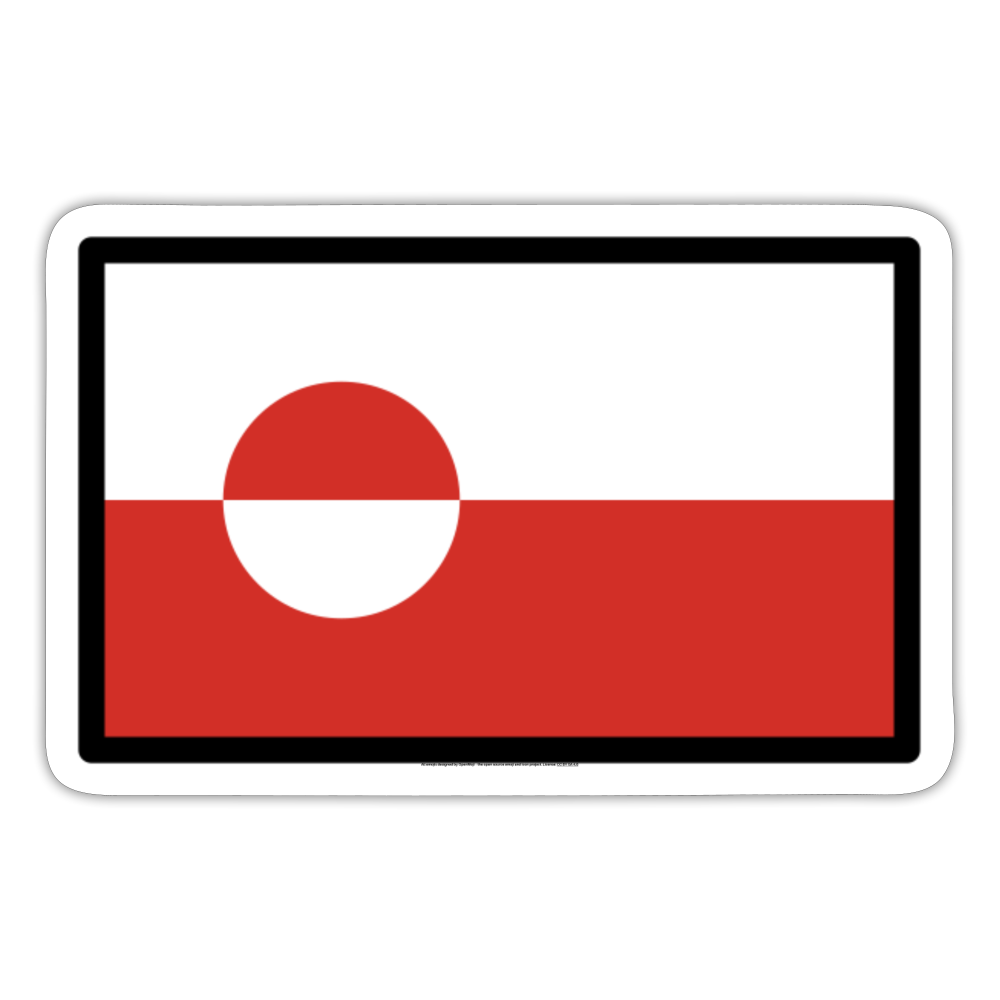 Flag: Greenland Moji Sticker - Emoji.Express - white matte