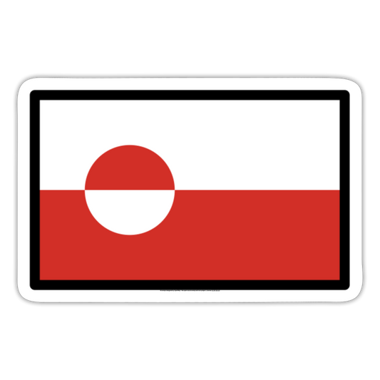 Flag: Greenland Moji Sticker - Emoji.Express - white matte