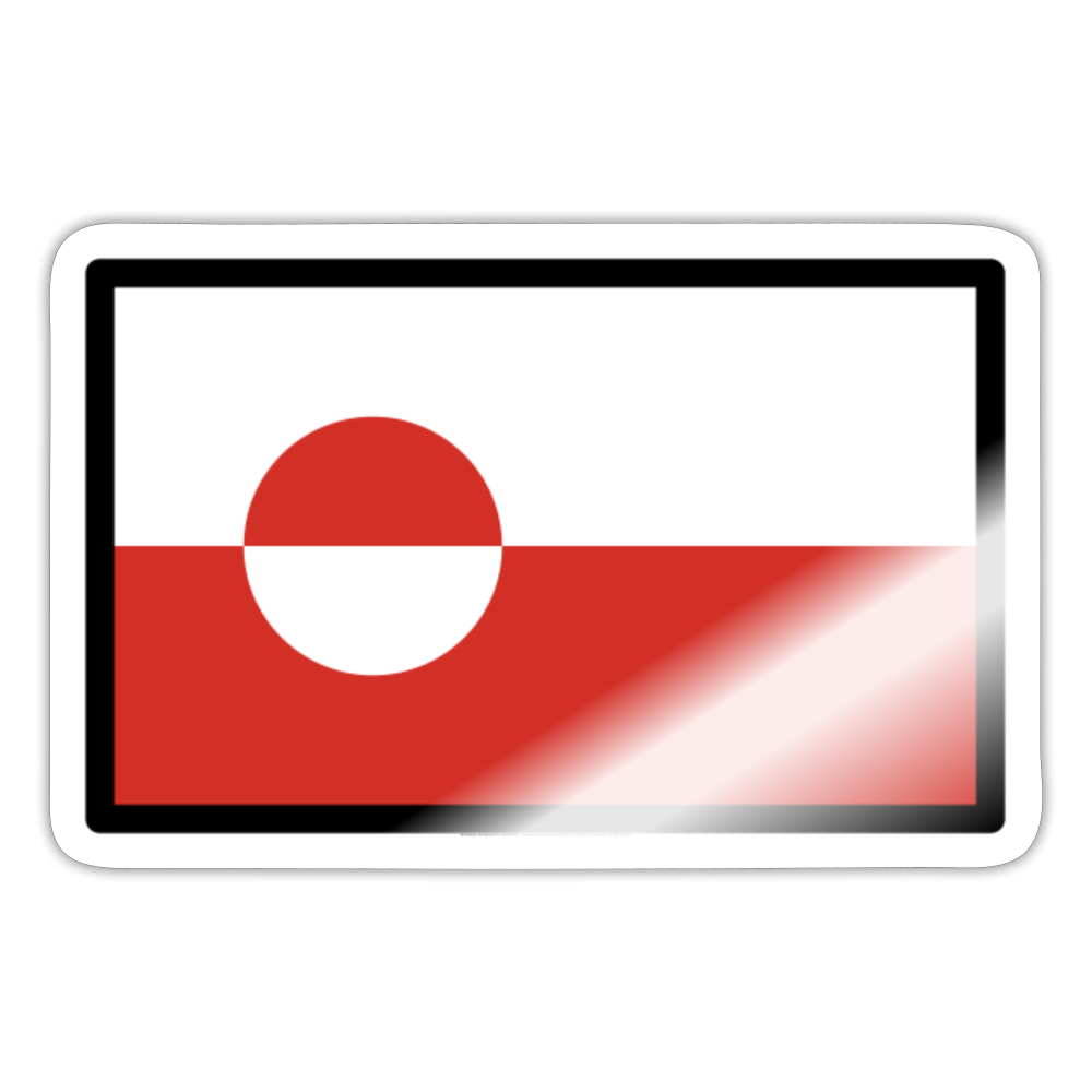 Flag: Greenland Moji Sticker - Emoji.Express - white glossy