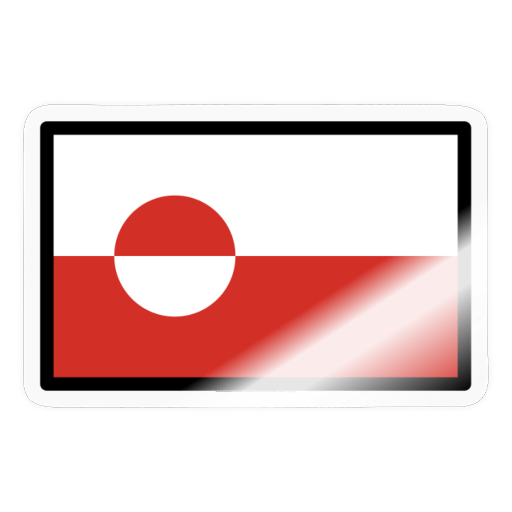 Flag: Greenland Moji Sticker - Emoji.Express - transparent glossy