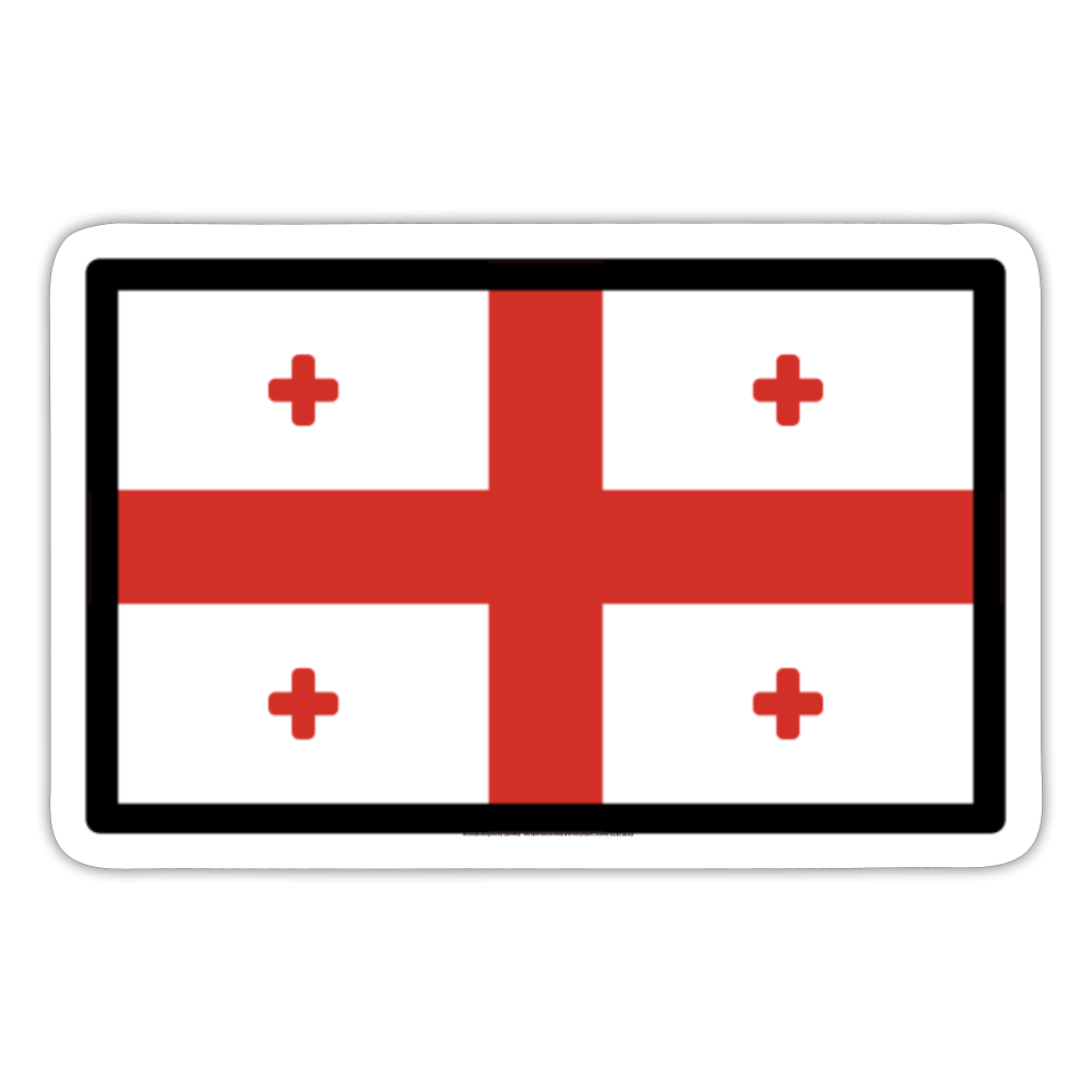 Flag: Georgia Moji Sticker - Emoji.Express - white matte