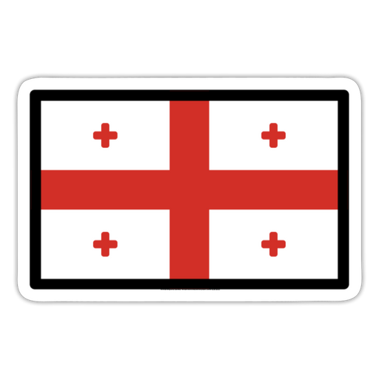 Flag: Georgia Moji Sticker - Emoji.Express - white matte