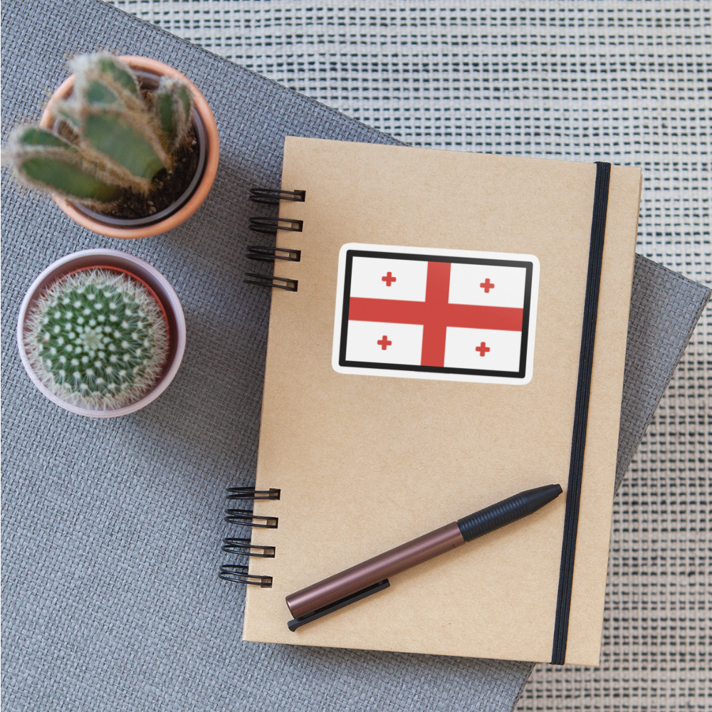 Flag: Georgia Moji Sticker - Emoji.Express - white matte