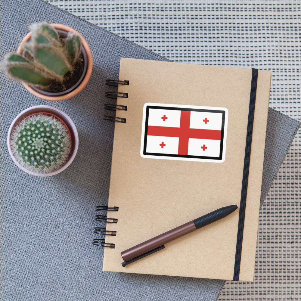 Flag: Georgia Moji Sticker - Emoji.Express - white glossy