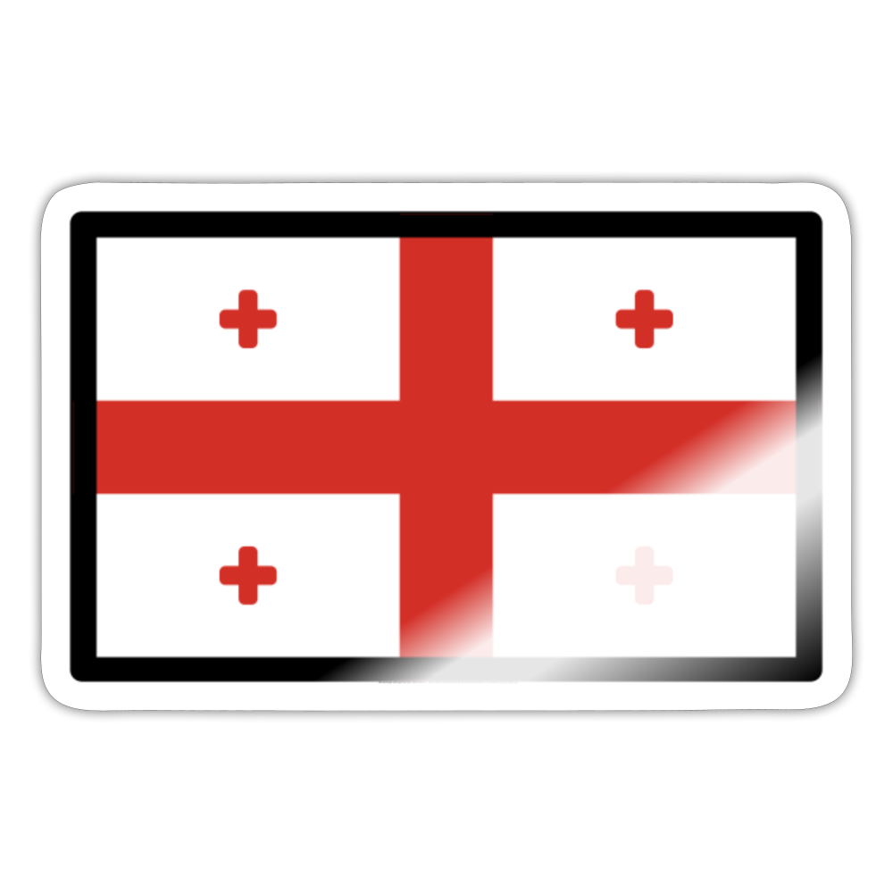 Flag: Georgia Moji Sticker - Emoji.Express - white glossy