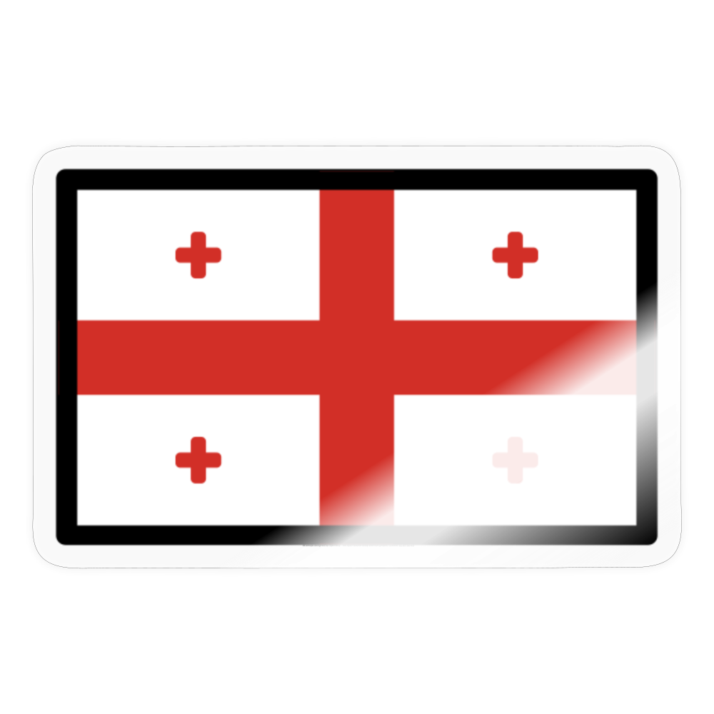 Flag: Georgia Moji Sticker - Emoji.Express - transparent glossy