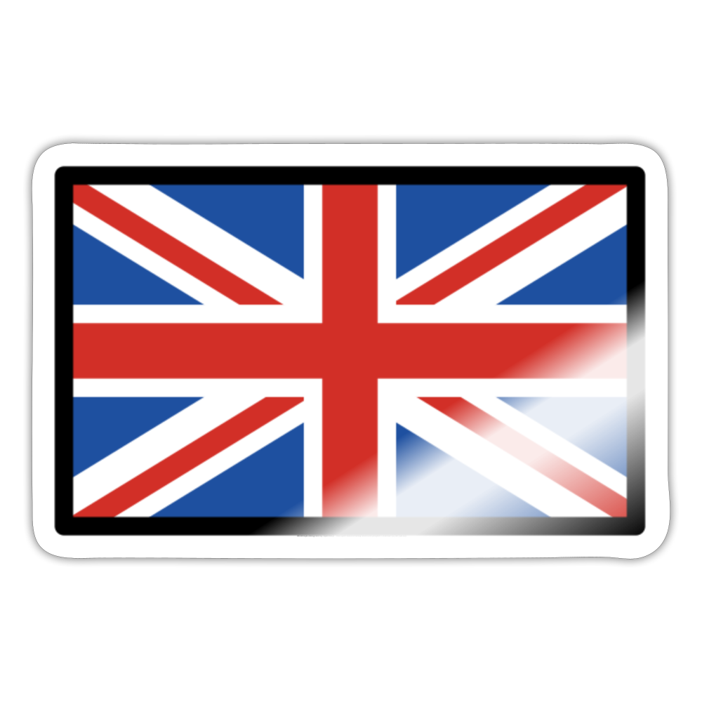 Flag: United Kingdom Moji Sticker - Emoji.Express - white glossy