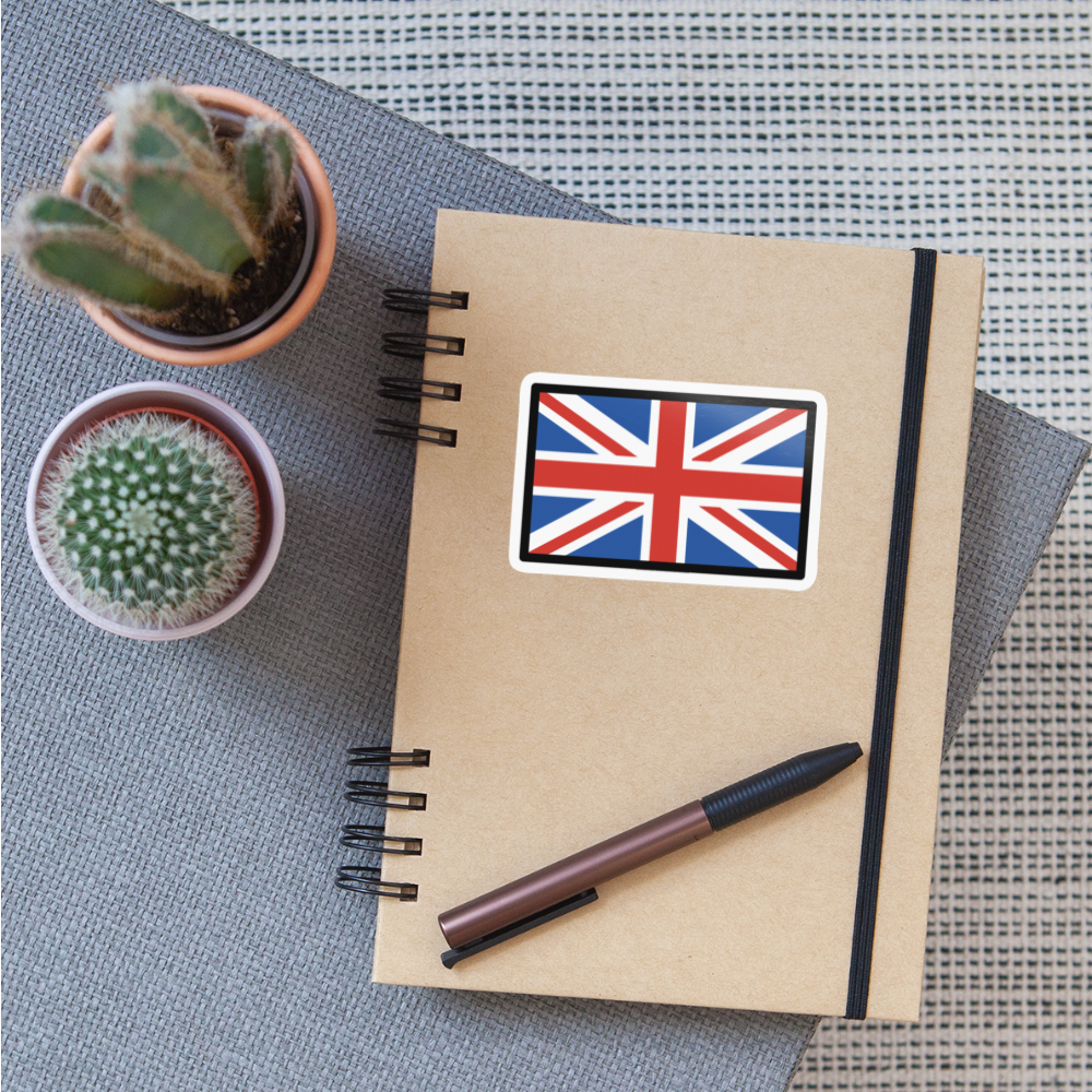 Flag: United Kingdom Moji Sticker - Emoji.Express - white glossy