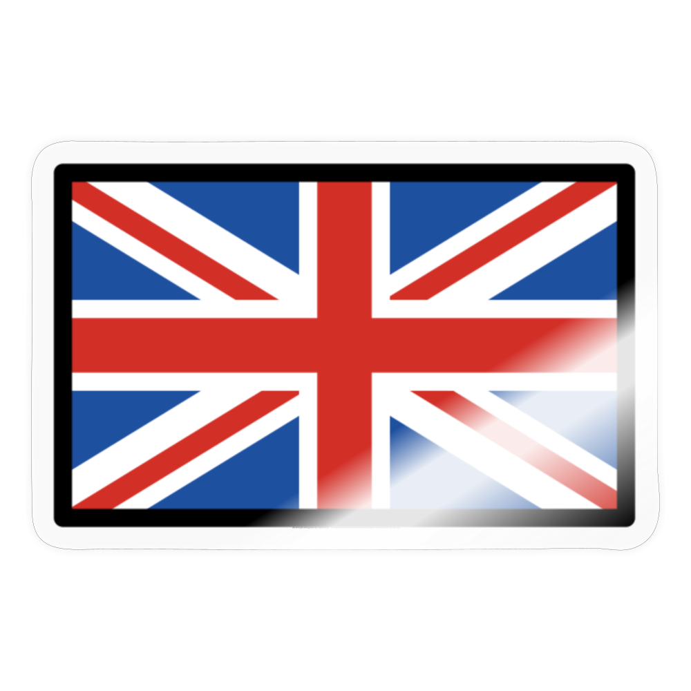 Flag: United Kingdom Moji Sticker - Emoji.Express - transparent glossy