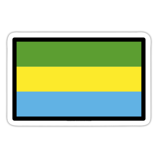 Flag: Gabon Moji Sticker - Emoji.Express - white matte