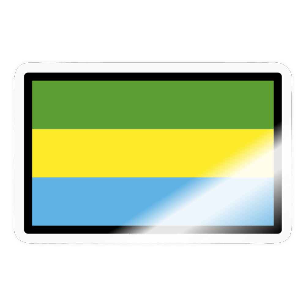 Flag: Gabon Moji Sticker - Emoji.Express - transparent glossy