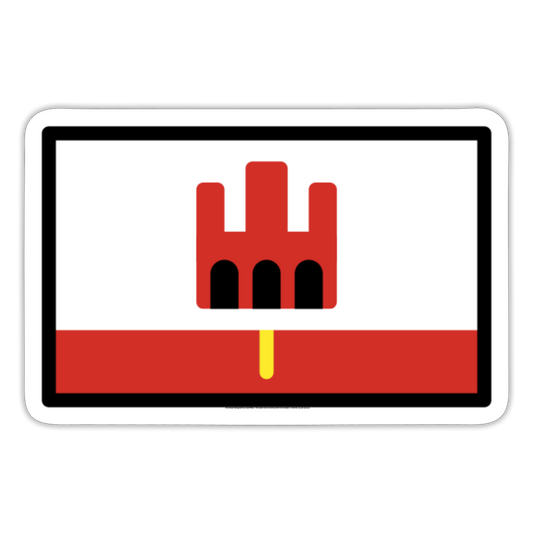 Flag: Gibraltar Moji Sticker - Emoji.Express - white matte
