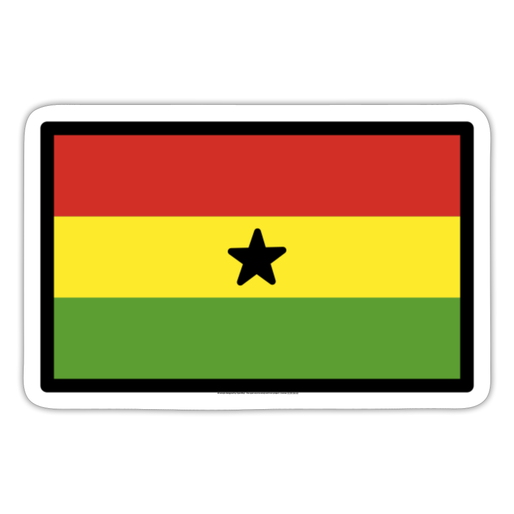 Flag: Ghana Moji Sticker - Emoji.Express - white matte