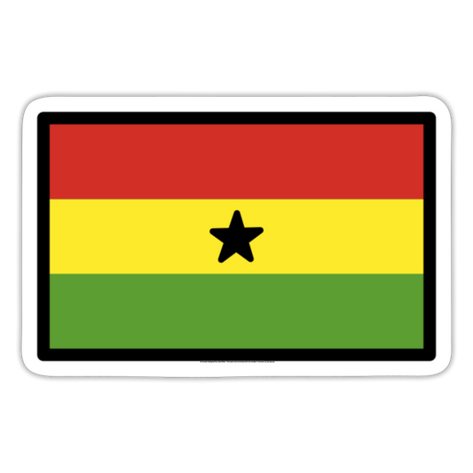 Flag: Ghana Moji Sticker - Emoji.Express - white matte