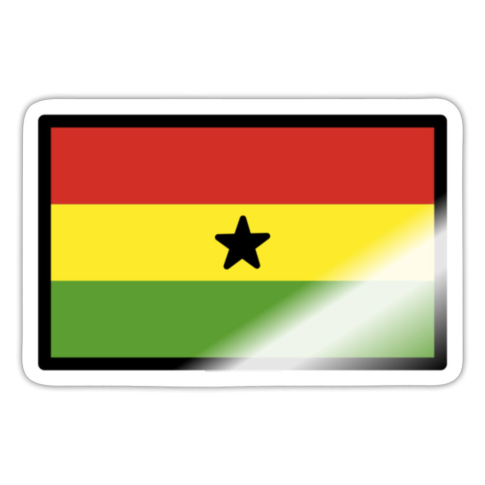 Flag: Ghana Moji Sticker - Emoji.Express - white glossy