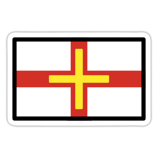 Flag: Guernsey Moji Sticker - Emoji.Express - white matte