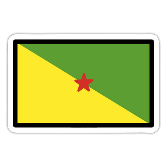 Flag: French Guiana Moji Sticker - Emoji.Express - white matte