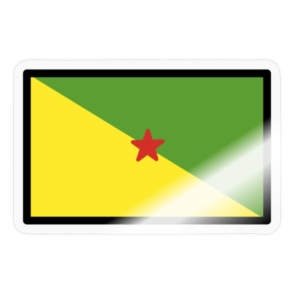 Flag: French Guiana Moji Sticker - Emoji.Express - transparent glossy