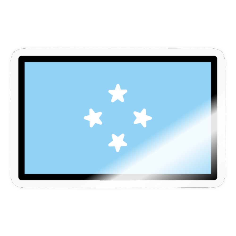 Flag: Micronesia Moji Sticker - Emoji.Express - transparent glossy