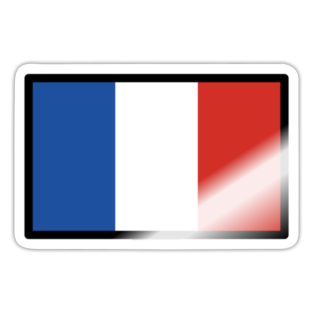Flag: France Moji Sticker - Emoji.Express - white glossy
