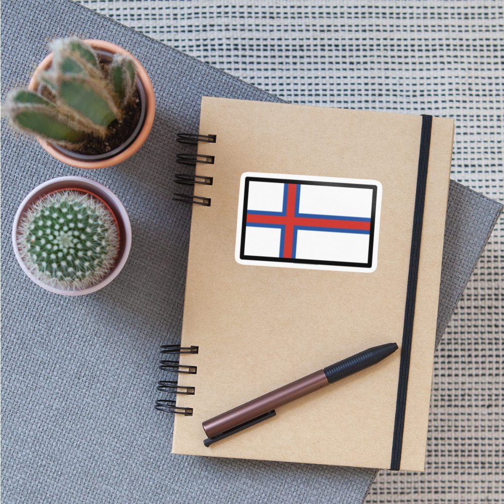 Flag: Faroe Islands Moji Sticker - Emoji.Express - white glossy