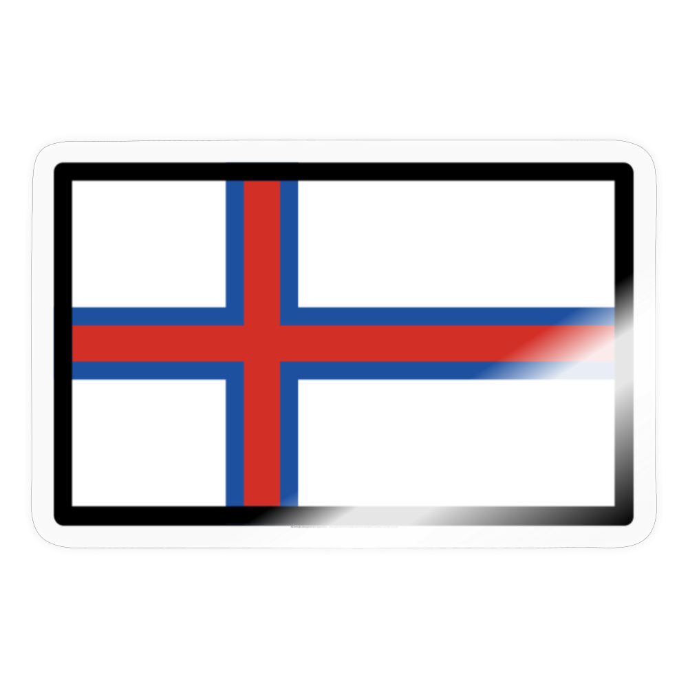 Flag: Faroe Islands Moji Sticker - Emoji.Express - transparent glossy
