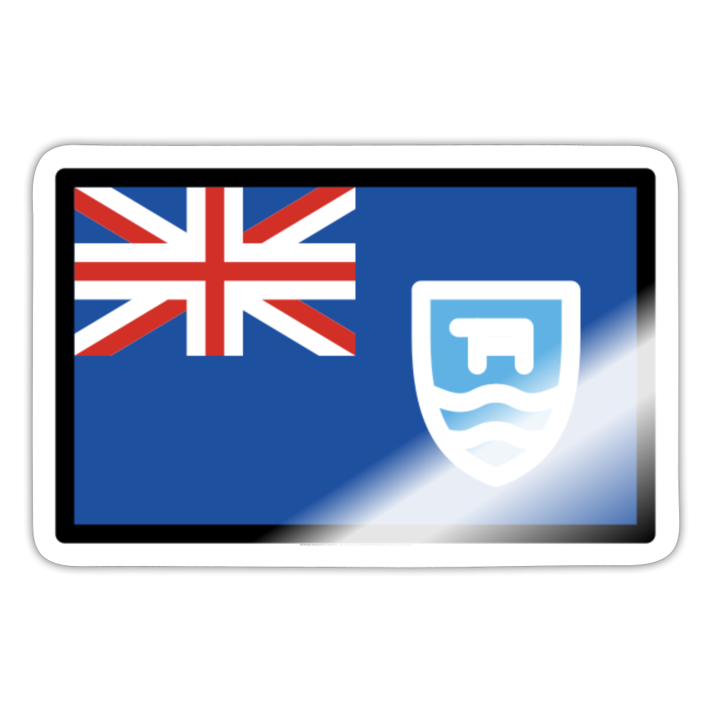 Flag: Falkland Islands Moji Sticker - Emoji.Express - white glossy