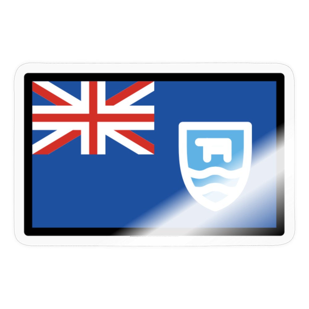 Flag: Falkland Islands Moji Sticker - Emoji.Express - transparent glossy