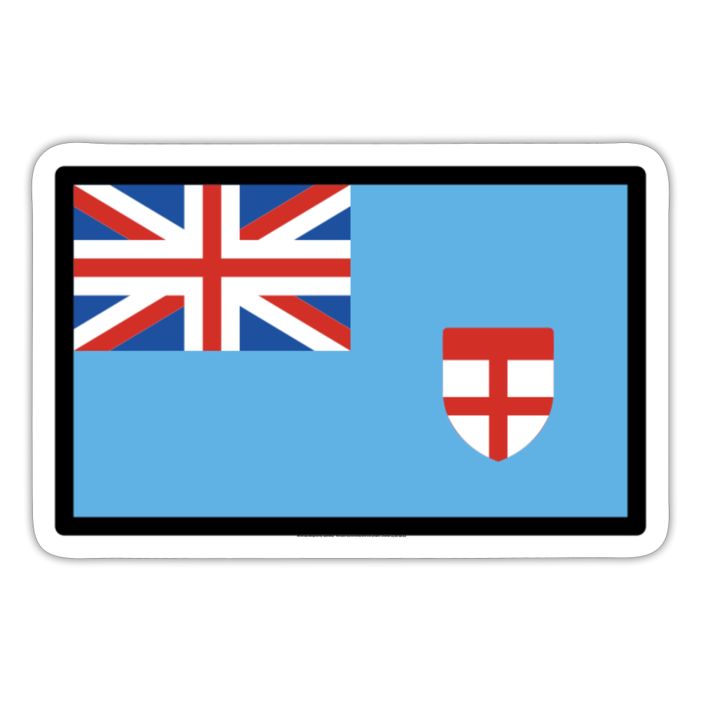 Flag: Fiji Moji Sticker - Emoji.Express - white matte