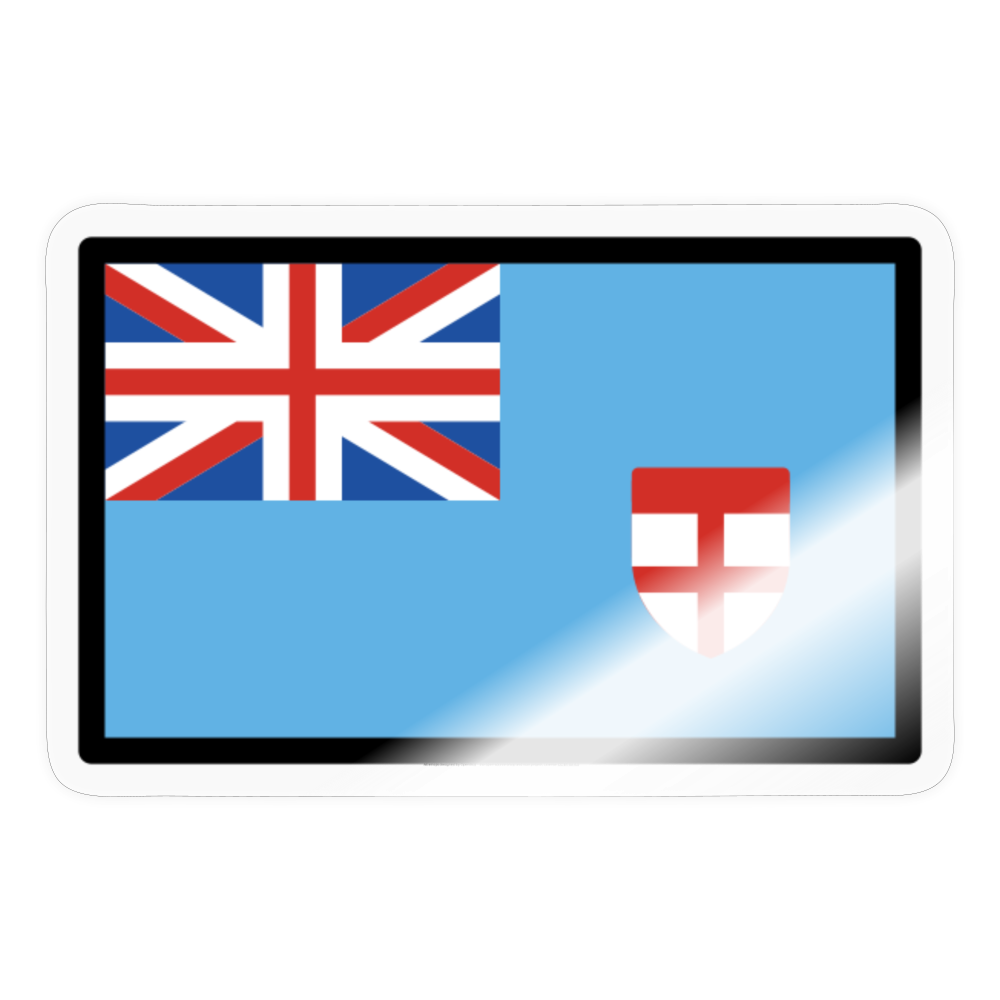 Flag: Fiji Moji Sticker - Emoji.Express - transparent glossy