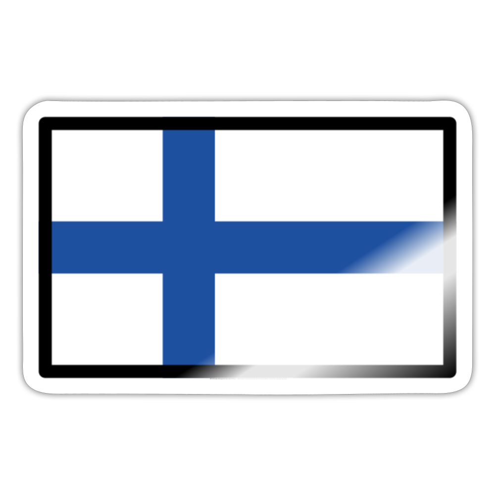 Flag: Finland Moji Sticker - Emoji.Express - white glossy
