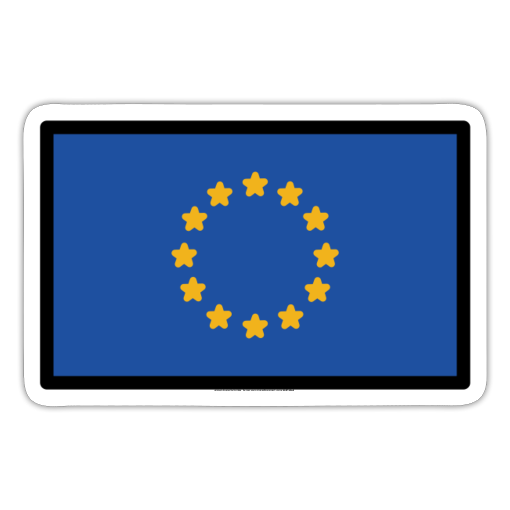 Flag: European Union Moji Sticker - Emoji.Express - white matte
