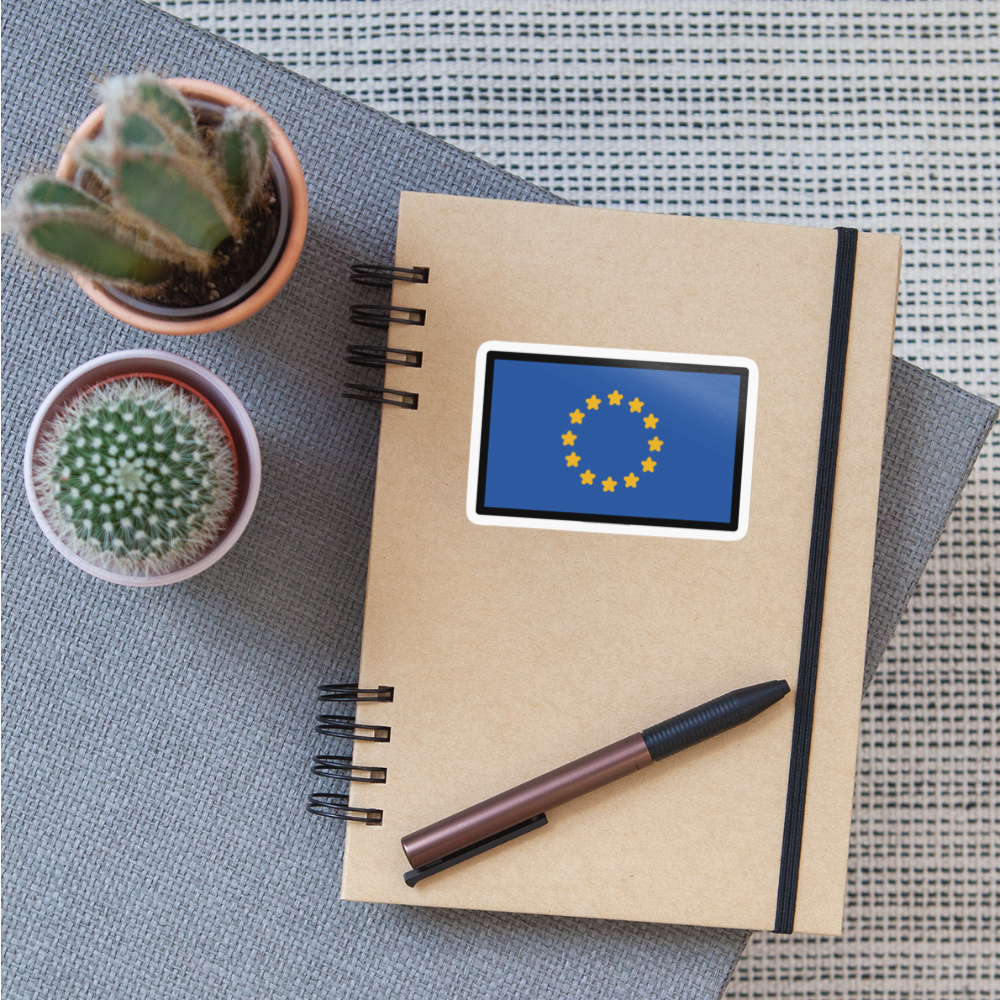 Flag: European Union Moji Sticker - Emoji.Express - white glossy