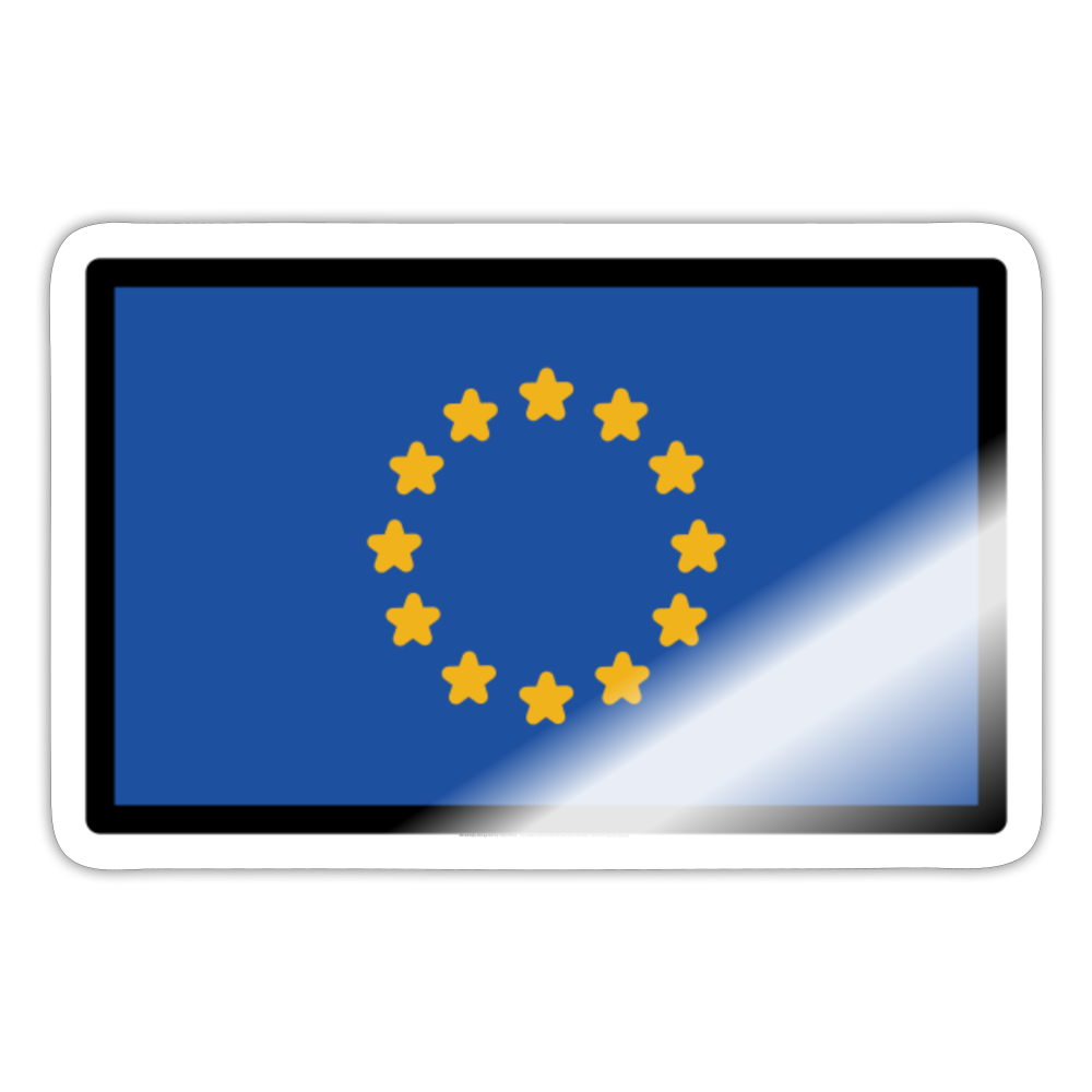 Flag: European Union Moji Sticker - Emoji.Express - white glossy
