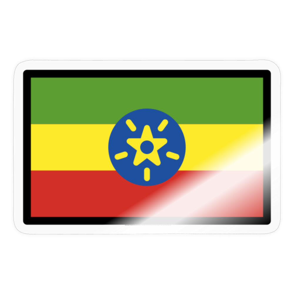 Flag: Ethiopia Moji Sticker - Emoji.Express - transparent glossy