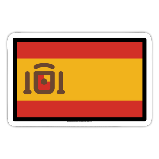 Flag: Spain Moji Sticker - Emoji.Express - white matte