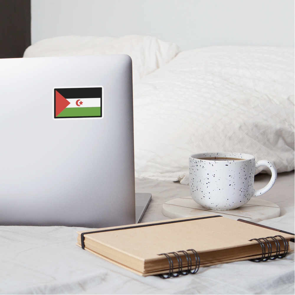Flag: Western Sahara Moji Sticker - Emoji.Express - white matte