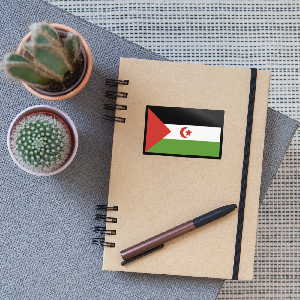 Flag: Western Sahara Moji Sticker - Emoji.Express - transparent glossy