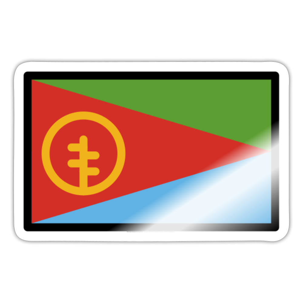 Flag: Eritrea Moji Sticker - Emoji.Express - white glossy
