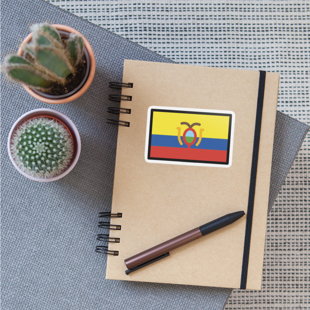 Flag: Ecuador Moji Sticker - Emoji.Express - white matte