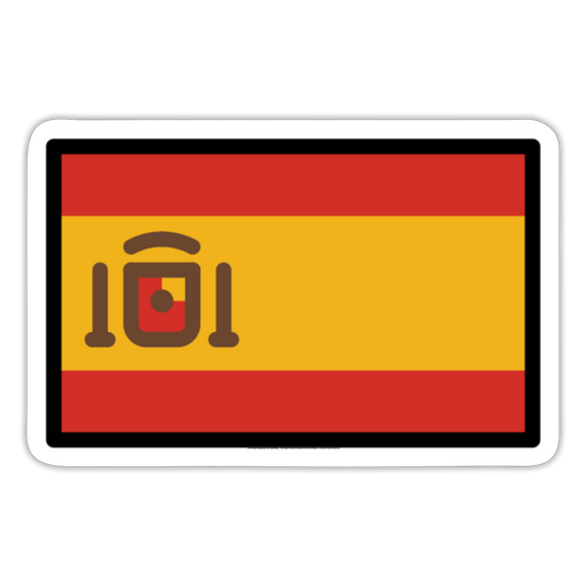 Flag: Ceuta & Melilla Moji Sticker - Emoji.Express - white matte